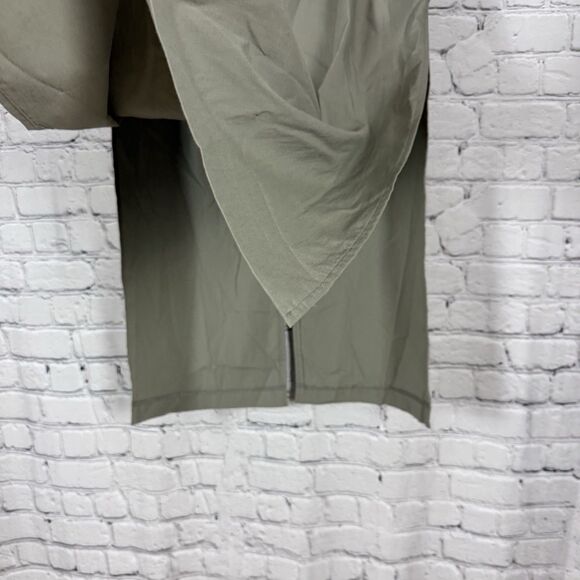 The Frankie Shop Maxi Skirt Olive Women S High Waisted Side Back Slits Pockets - Picture 7 of 16